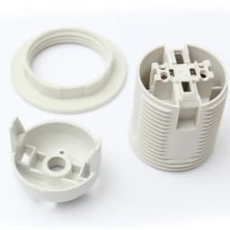 E27 E14 Lamp Bulb Holder Edison Screw Cap Socket 250V 4A/2A White/Black Half/Full Tooth Screw Led Bulb Light Base 1PCS
