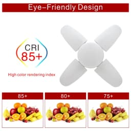 E27 Folding Fan Bulb 24W 45W 60W LED Light Bulb AC 220V Foldable UFO Lamp 360 Degrees Lampada LED Lamp Cold White Spotlight