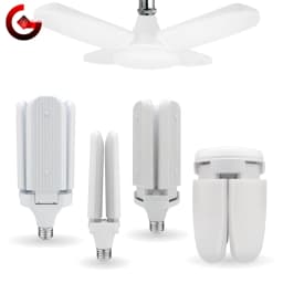 E27 Folding Fan Bulb 24W 45W 60W LED Light Bulb AC 220V Foldable UFO Lamp 360 Degrees Lampada LED Lamp Cold White Spotlight