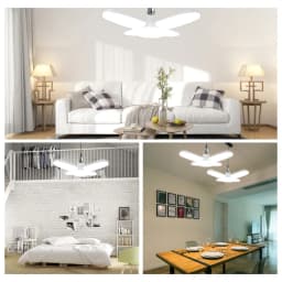 E27 Folding Fan Bulb 24W 45W 60W LED Light Bulb AC 220V Foldable UFO Lamp 360 Degrees Lampada LED Lamp Cold White Spotlight