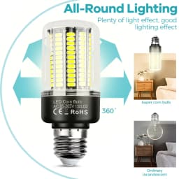 Corn Light Bulb 220V Daylight 189Leds E27/E26 Downlight Recessed Lamp E14 Candle Lamp 20W Chandelier Straight Bulbs Tubular 110V