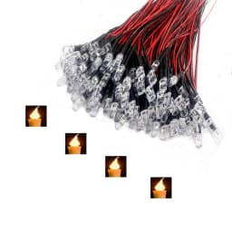 10pcs 3mm 5mm Flickering 9V-12V DC Pre-Wired Water Clear Candle Leds Red Yellow Blue Green White Orange Flicker Light Lamp Bulb