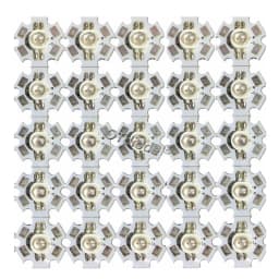 100pcs 1W 3W High Power led Diode Cold Warm White RGB UV 395nm Deep Red Green Royal Blue 450nm 660nm Pink LED with 20mm Star pcb