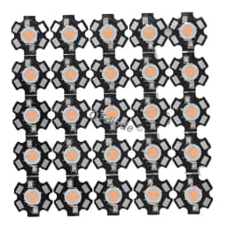 100pcs 1W 3W High Power led Diode Cold Warm White RGB UV 395nm Deep Red Green Royal Blue 450nm 660nm Pink LED with 20mm Star pcb