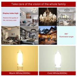 10pcs/lot G4 G9 LED Light Bulb 3W 6W 220V Dimmable COB Glass LED Lamp Replace 40W 60W Halogen Bulb for Pendant Light Chandelier