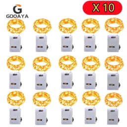 With battery LED String Lights Copper Silver Wire Garland Light Fairy Lights Party Decoration For Christmas Wedding 1/2/3METER