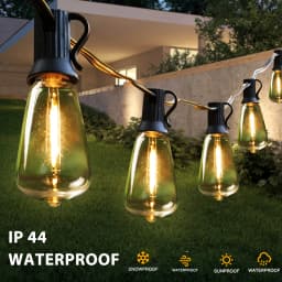 33FT Retro LED Street Garland ST38 EU 7.6M 10M 15M 20M Connectable LED String Lights IP44 Waterproof Outdoor Decoration Bulbs