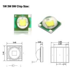 50PCS 1W 3W 5W 3535 SMD LED Diode 3V 3.6V XPE XPG2 3000K 4000K 5000K 6500K 660nm 450nm Chip Bead For DIY Plant Grow SpotLight