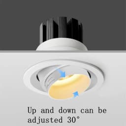 2026 New Style Zoom Beam Angle Adjustable 15-60 Degree Recessed Dimmable LED Downlight 10W12W15W18W20W24W COB Ceiling Spot Light