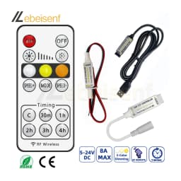 Dual Color LED 5V 12V 24V Dimmer RF Wireless Remote Control DC USB Plug 3 Pin 2700-6500K PWM Controller for CCT 5050 Strip Light