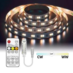 Dual Color LED 5V 12V 24V Dimmer RF Wireless Remote Control DC USB Plug 3 Pin 2700-6500K PWM Controller for CCT 5050 Strip Light