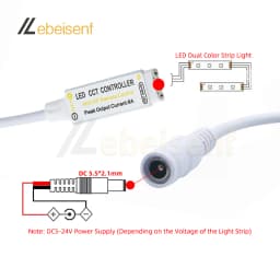 Dual Color LED 5V 12V 24V Dimmer RF Wireless Remote Control DC USB Plug 3 Pin 2700-6500K PWM Controller for CCT 5050 Strip Light