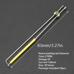 10Pcs 3v 2700k Led Filament Bulb Lamp Parts Ceramic Spot Welding Filament Wire Lamp Filament Led Diode Partial Bulb Chip