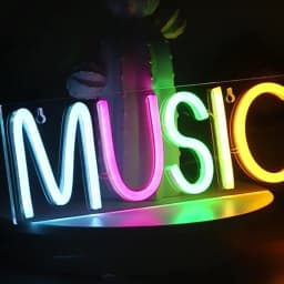 Chi-buy LED Neon MUSIC USB Powered Neon Signs Night Light 3D Wall Art & Game Room Bedroom Living Room Decor Lamp Signs