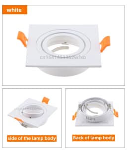 Adjustable GU10 MR16 Led Stand Black/White Halogen /Led Spot Light Frame E27 Lamp Holder GU10 Downlight Accessories