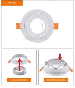 Adjustable GU10 MR16 Led Stand Black/White Halogen /Led Spot Light Frame E27 Lamp Holder GU10 Downlight Accessories
