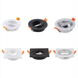 Adjustable GU10 MR16 Led Stand Black/White Halogen /Led Spot Light Frame E27 Lamp Holder GU10 Downlight Accessories