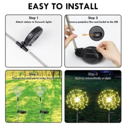 150/120/90 Solar LED Firework Light Outdoor Waterproof Solar Fairy Garland Light For Garden Lawn Paths Wedding Party Decoration
