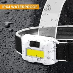 LED Headlamp Flashlight Cob Head Light Bright Head Lamp Waterproof Head with 3 Modes Batteries for Adults Kids Outdoor Camping