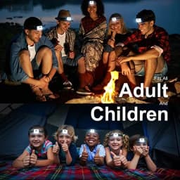 LED Headlamp Flashlight Cob Head Light Bright Head Lamp Waterproof Head with 3 Modes Batteries for Adults Kids Outdoor Camping