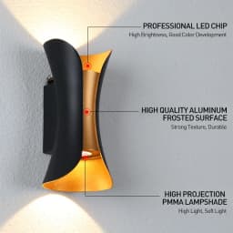 LED Wall Lamp 12W Aluminum IP65 Waterproof Ourdoor Wall Lights Garden Porch Modern Indoor Nordic Sconce Lamp Decoration Lighting