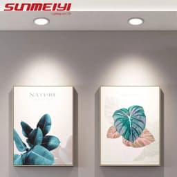 LED Downlight 5W Round Recessed Lamp AC 220V Down Light Home Decor Bedroom Kitchen Indoor Spot Lighting Opening 65-75mm