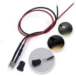 10-50pcs 3mm 5mm Flat Top LED Pre-wired water clear DC12V Red Green Blue white RGB UV light-emitting diode with Plastic Holder