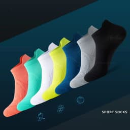 5 Pairs Professional Thin Anti-slip Breathable No Sweat Sports Socks Marathon Basketball Running Socks Athletic Men Women