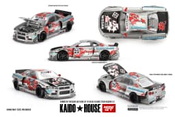 Kaido House + MINIGT 1/64 Nissan Skyline GT-R (R34)(R33) Honda NSX Racing Kaido Works V3 V2 KHMG Cars Alloy Diecast Metal Model