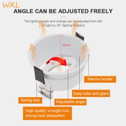 Round GU10 Recessed Downlight Replacement Kit Black MR16 Fitting Mounting Ceiling Spot Lights Frame GU5.3 Lamp Socket Holder
