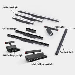 QIUBOSS Modern Magnetic Track Lights Embedded LED Spotlight Downlight Living Room Without Main Light Lighting Grille Lamp Series