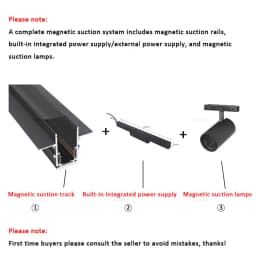 QIUBOSS Modern Magnetic Track Lights Embedded LED Spotlight Downlight Living Room Without Main Light Lighting Grille Lamp Series