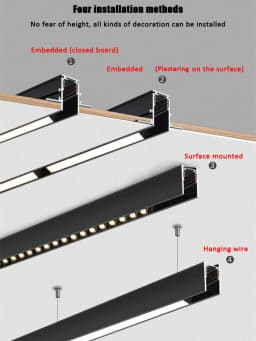 QIUBOSS Modern Magnetic Track Lights Embedded LED Spotlight Downlight Living Room Without Main Light Lighting Grille Lamp Series