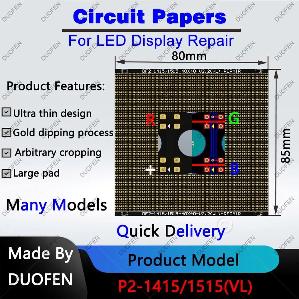 P2 series Circuit Paper,Double-sided solder pads, fully covered with large holes ,Used for repairing damaged PCB pads