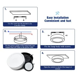 LED Downlight 9W 12W 15W 18W Surface Mounted Panel Light AC 220V Kitchen Bedroom Living Room Household Ceiling Spot Lamp