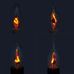 10pcs/lot Edison Flame LED Candel Light Bulb Flicker E27 E14 220V 3W Tip / Tail Retro Vintage Fire Filament Lamp Decor Lighting