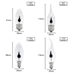 10pcs/lot Edison Flame LED Candel Light Bulb Flicker E27 E14 220V 3W Tip / Tail Retro Vintage Fire Filament Lamp Decor Lighting