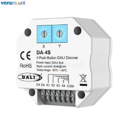 Skydance DALI 4 Push Button Dimmer DA-4S Standard DALI Master Dimmer Control 4 DALI Addresse Push Swich Dimming DALI Bus Powered