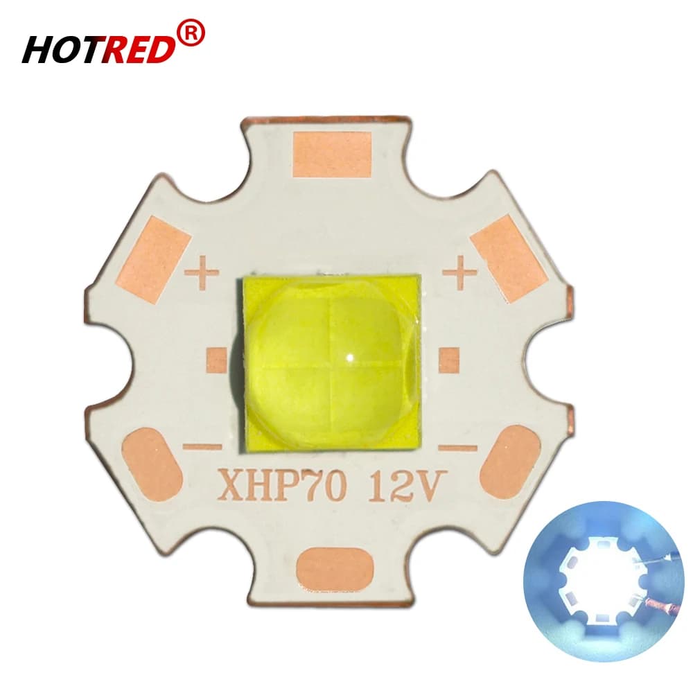 XHP70.3 LED Chip High Power Lamp Ceramic Beads7070 40W DC3V 6V 12V Cold Warm White XHP70.2 XHP50.2 Flashlight Head/ Searchlight