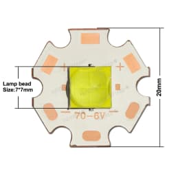 XHP70.3 LED Chip High Power Lamp Ceramic Beads7070 40W DC3V 6V 12V Cold Warm White XHP70.2 XHP50.2 Flashlight Head/ Searchlight