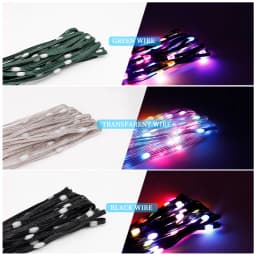 WS2812B RGB LED StringTransparent Green Black Wire Addressable Wedding Garland Decoration Christmas Lights USB Controller DC5V