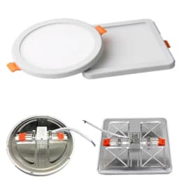 1pcs AC 85-265V Ultra Thin Round/Square LED Panel Light 6W 8W 15W 20W Aluminum Ceiling Recessed Downlight open hole adjustable