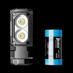 Wuben E7 1800Lumens Ultra-Compact and Lightweight Headlamp&Flashlight Recheargeable Troch Light(Black Cold White:5000K)