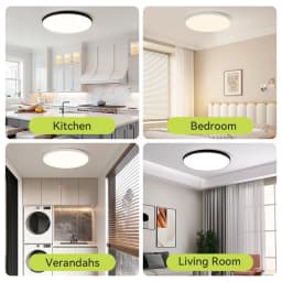 Led Ceiling Lamp AC220V 3 Colors Dimmable Modern Ceiling Light Dimmable Panel Lamps 30W 40W 50W Fixtures For Living Room Bedroom