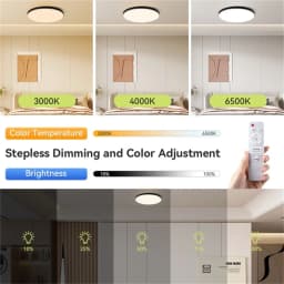 Led Ceiling Lamp AC220V 3 Colors Dimmable Modern Ceiling Light Dimmable Panel Lamps 30W 40W 50W Fixtures For Living Room Bedroom