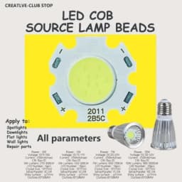 20 pcs A Lot 3W 5W 7W LED COB Source Chip High Power LED COB Side 11mm Light Bulb Light Lamp Spotlight Down Light 3000K TO 6500K