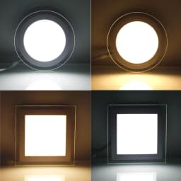 LED Downlight Ceiling 6W 9W 12W 18W Recessed LED Ceiling Lamp Glass Body AC 85-265V LED Light + LED Driver