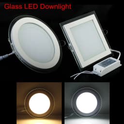 LED Downlight Ceiling 6W 9W 12W 18W Recessed LED Ceiling Lamp Glass Body AC 85-265V LED Light + LED Driver