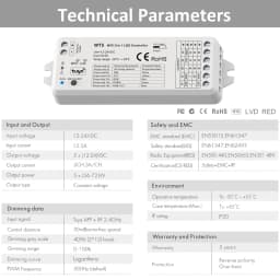 5 in 1 LED Strip Controller 12V 24V DC Tuya Smart Life WIFI 2.4G RF Remote Controler WT5 for DIM RGB CCT RGBW RGBWW RGBCCT Light