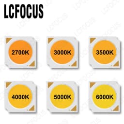 Ra CRI 90 COB 2700K 3000K 4000K 5000K Warm Natural White 1313 1414 3W 5W 7W 10W 12W 15W 18W 24W 30W Chip Track Light LED Bulbs